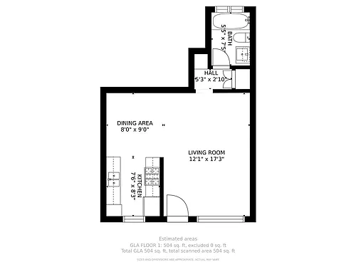 Floor plan 749 Garland Ave 102