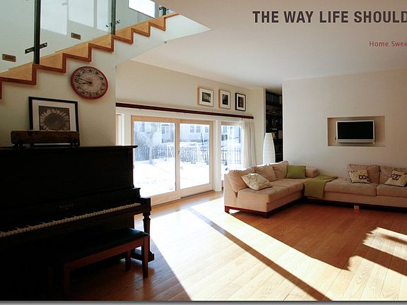 Living room flooded with light