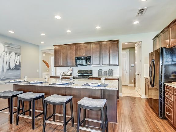 Kitchen with ample storage space