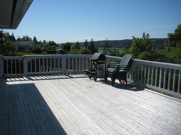 Raised wood deck