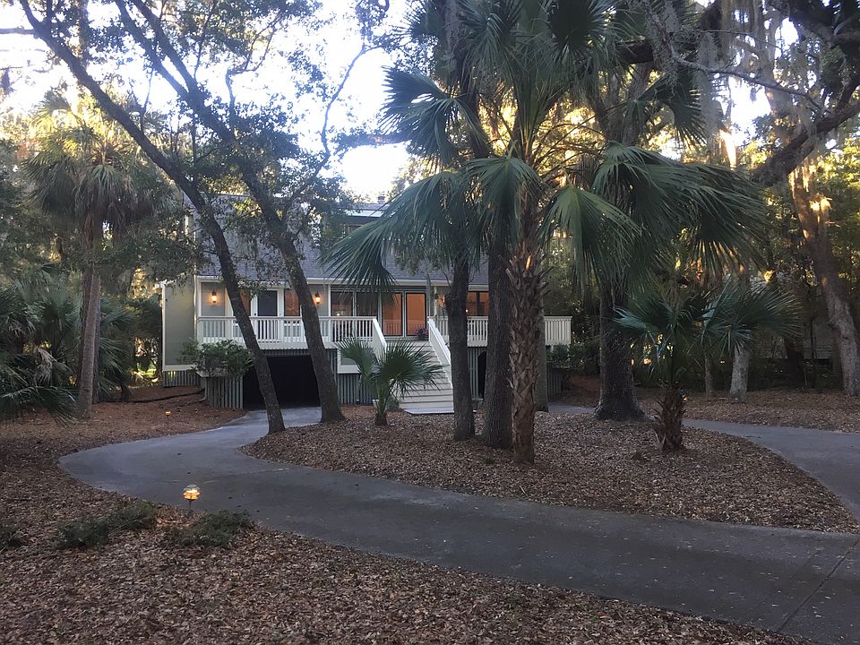 From the street at dusk