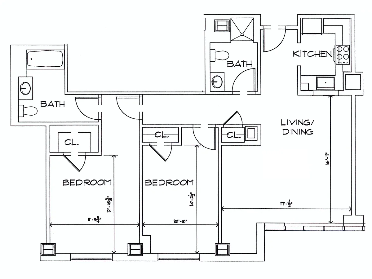 Floor plan 2Bed C