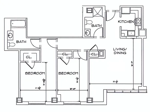 Floor plan 2Bed C