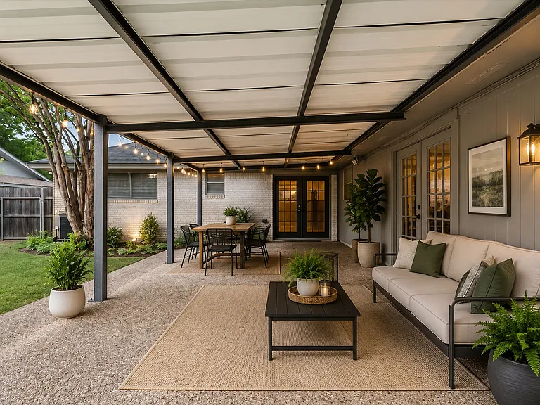 Virtually Staged Back Patio