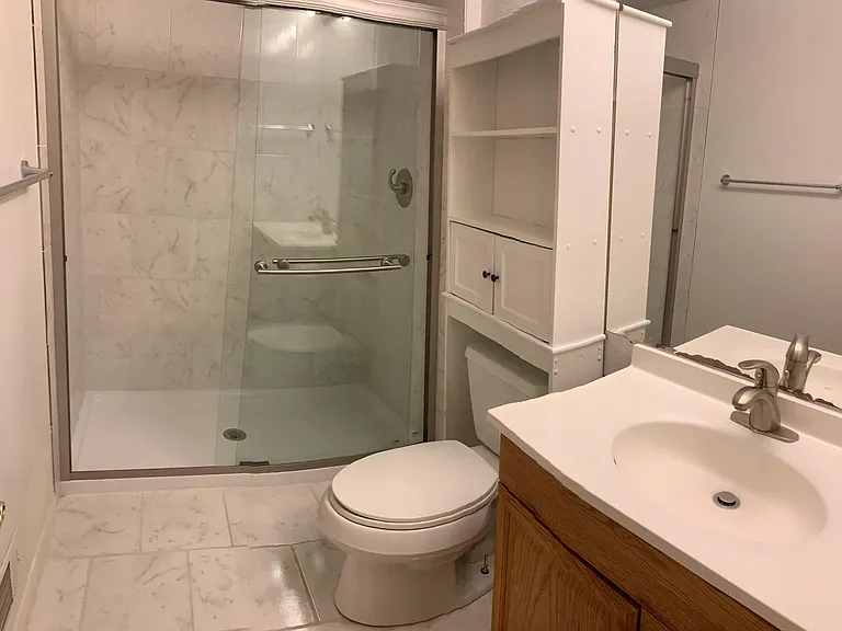 3rd bathroom, new tile floor, new shower, new tile in shower.