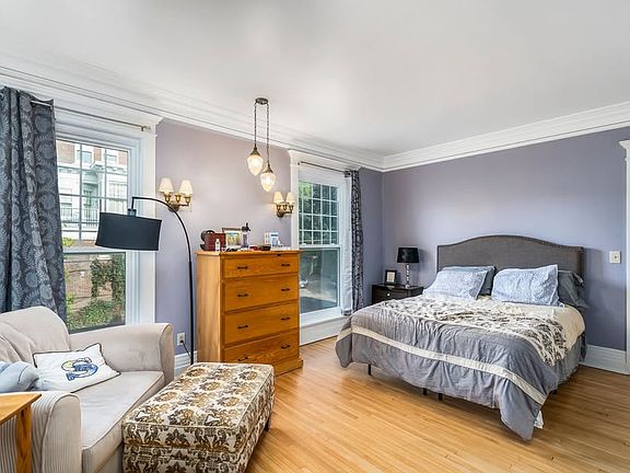 Easily fits a Queen bed with plenty of space for a desk area and couch!