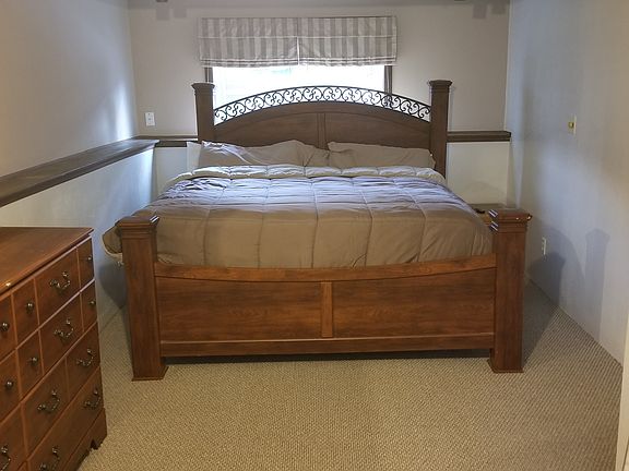 Master bedroom in basement