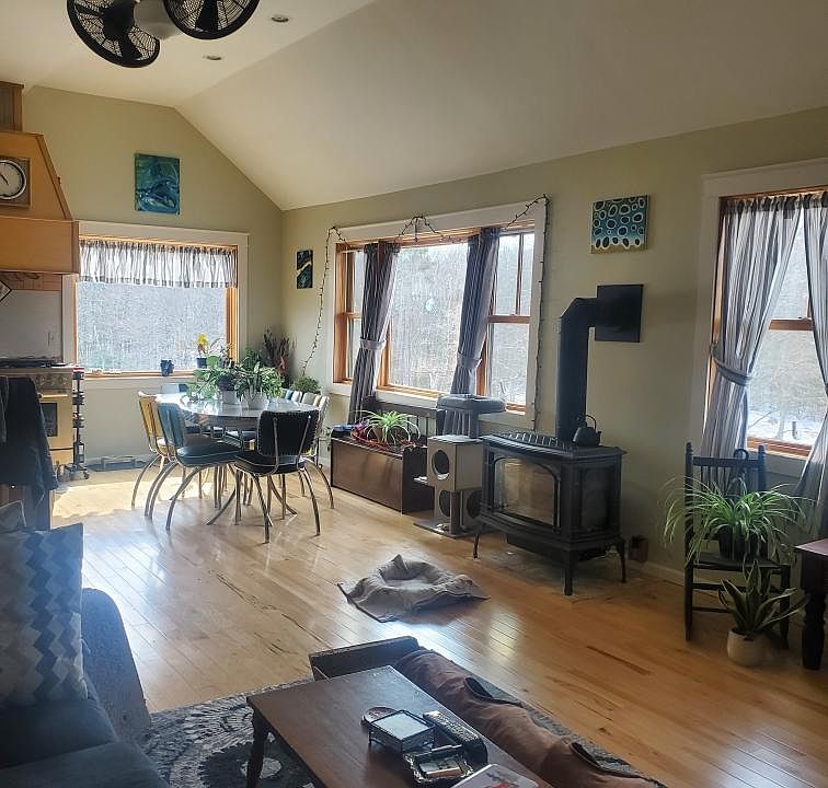 Dining area overlooking property