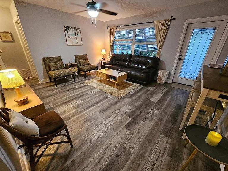 Living Room with Reclining Couch!