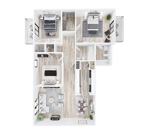 Floor plan Three Bedroom