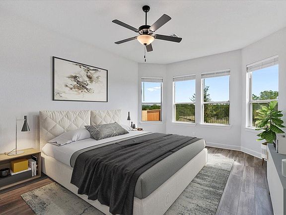 Large sumptuous master bedroom with views
