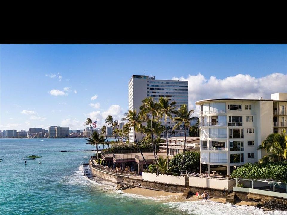 Front of building with direct ocean & beach access