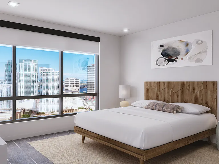 Spacious Bedroom with Incredible Views | Apartments for Rent in Downtown Miami | Grand Station