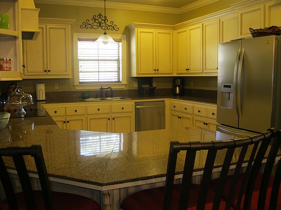 Kitchen with granite countertops