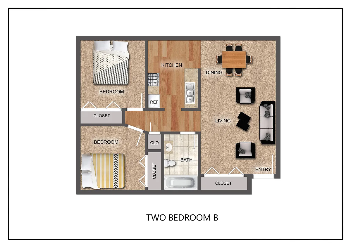 Floor plan Two Bedroom B