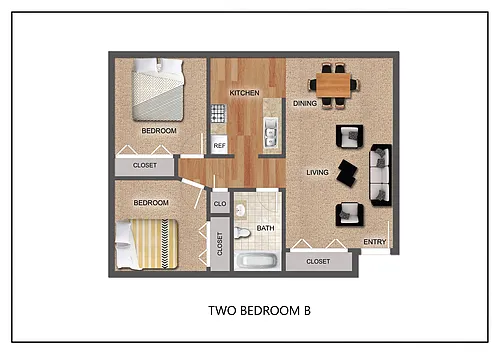 Floor plan Two Bedroom B