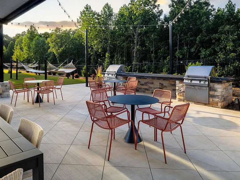 Courtyard with grill stations