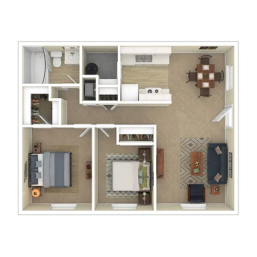 Floor plan Income-Based Two Bedroom
