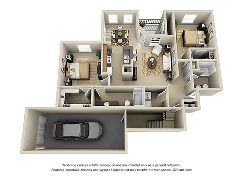 Floor plan Two Bedroom B1G