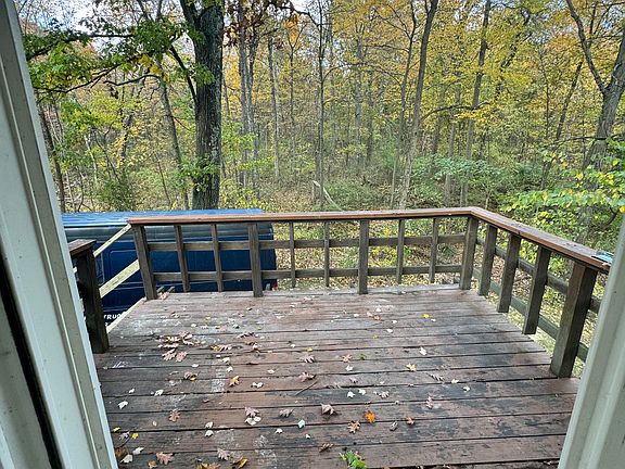 Private deck overlooking the back yard