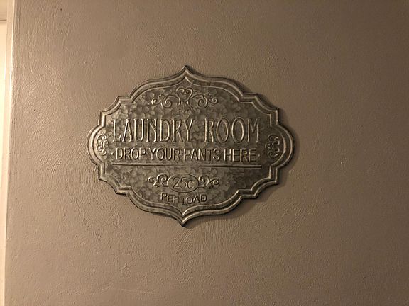 Laundry facilities located in lower level of building