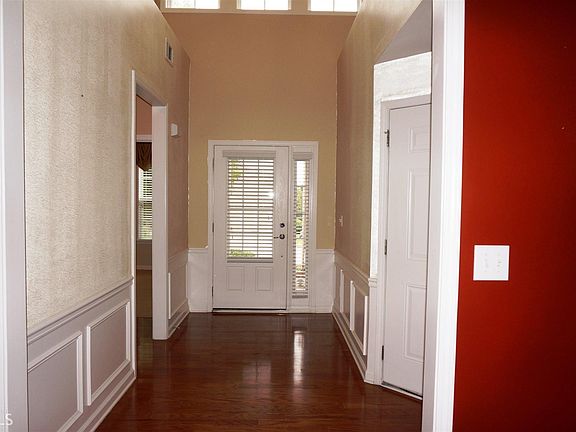 Foyer with wood floor
