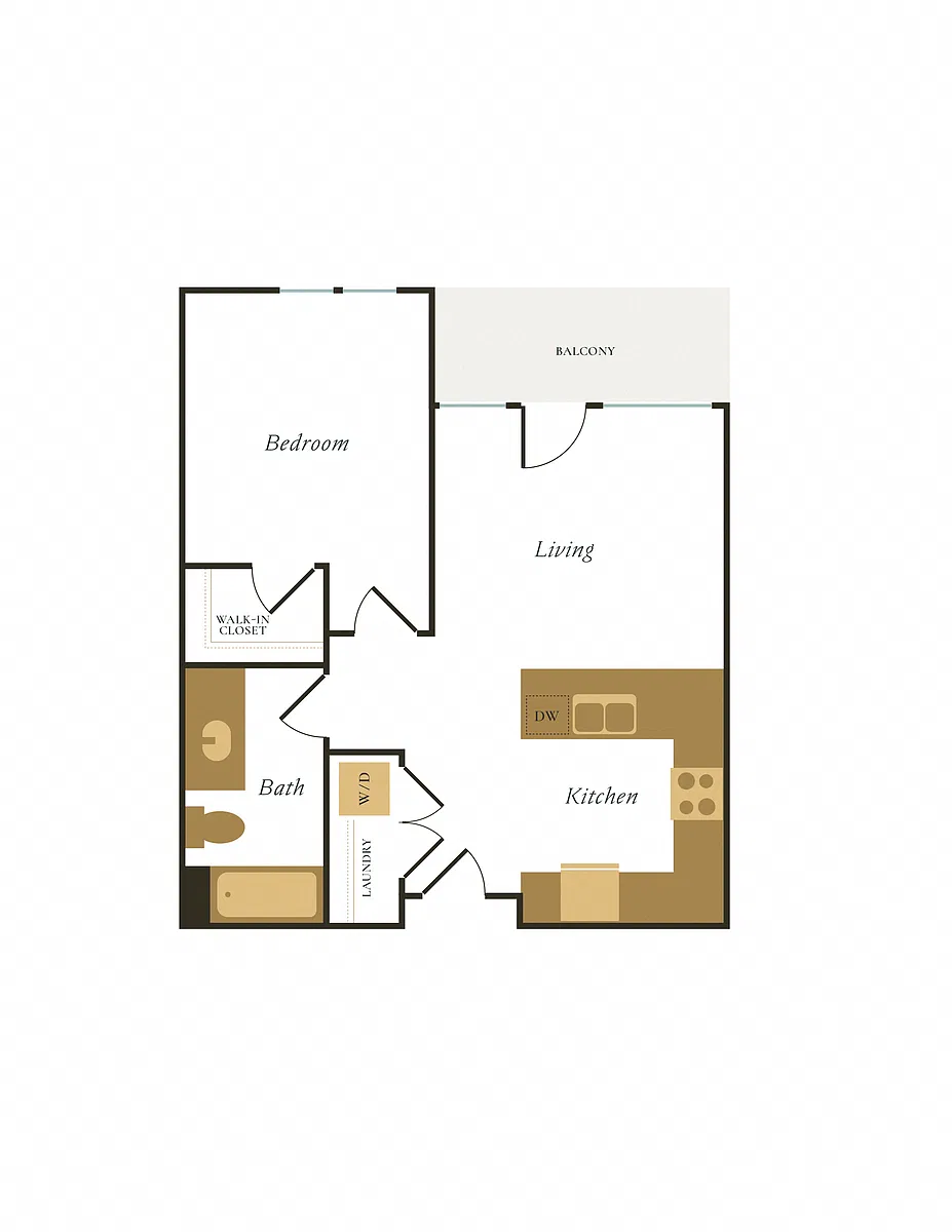 Floor plan 1X1 - G