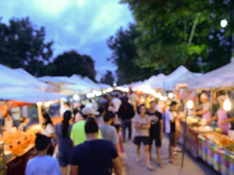 The Ponce City Farmer's Market on the BeltLine outside of Ponce City Market
