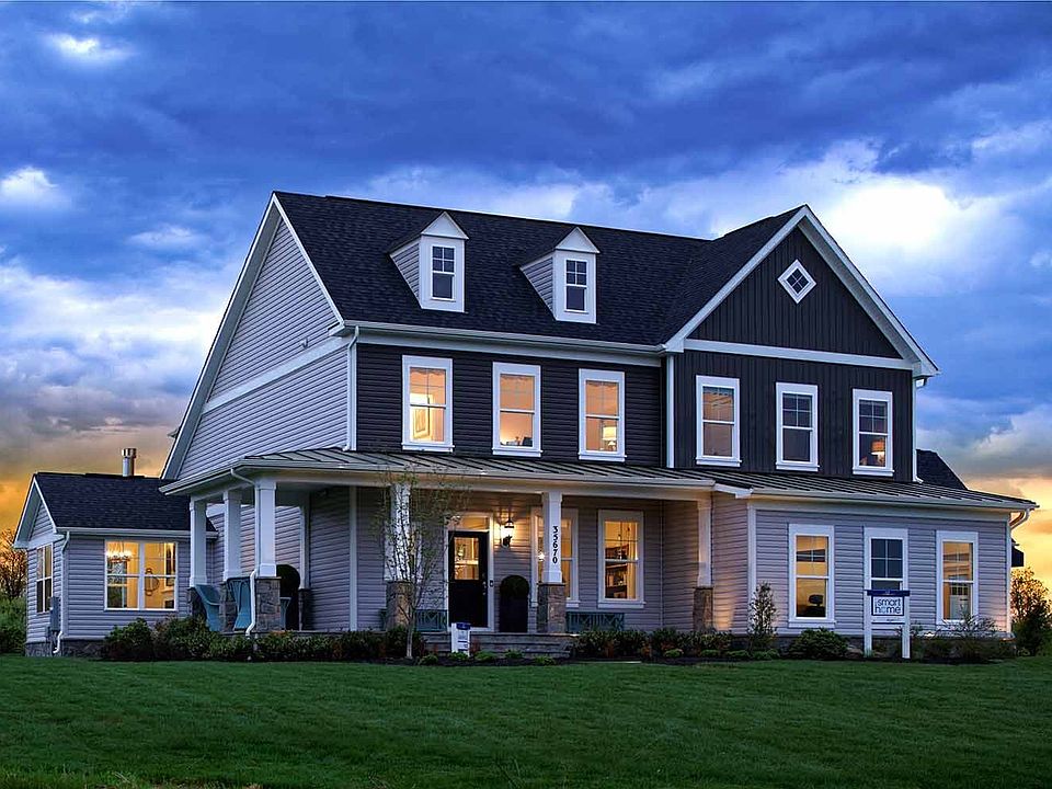 An exterior view of the Cresswell by Brookfield Residential a The Bluffs at Sleeter Lake