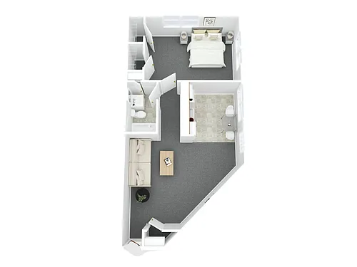 Floor plan Samanna - 1 BR - 1 BTH Upgraded