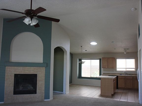 Living room with fireplace