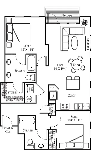 Floor plan B6-E