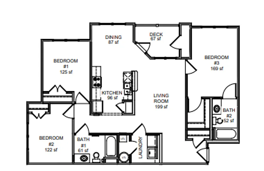 Floor plan 3 Bedrooms