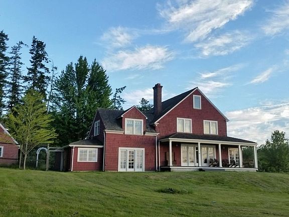 Red house on a bluff