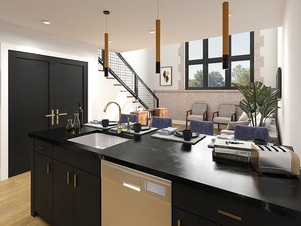 Kitchen & Living Room