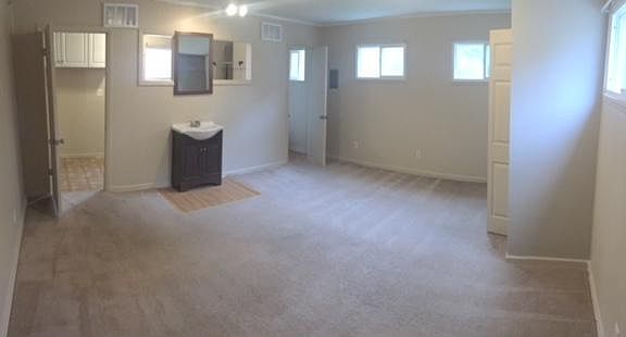 Master suite includes sink and toilet.