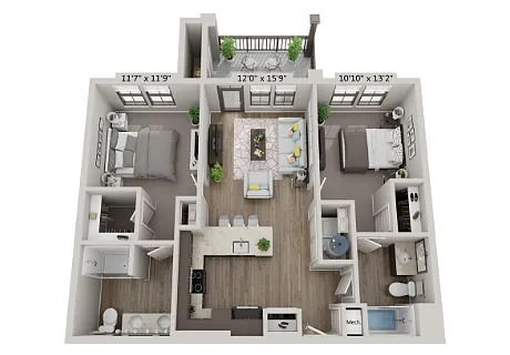 Floor plan B1 - Lagoon