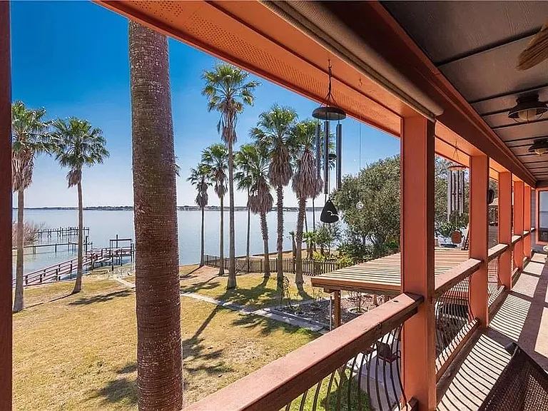 View from second-story, covered back porch