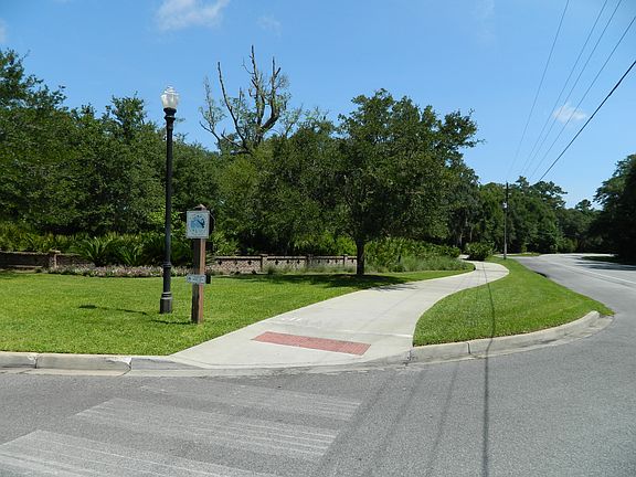 Bike path at entrance