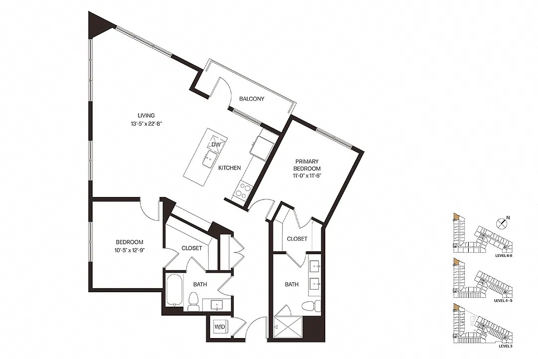 Floor plan Two Bedroom C1