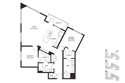 Floor plan Two Bedroom C1
