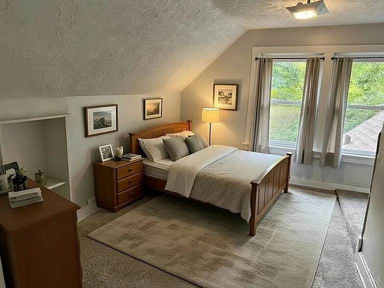13' x 8' 3rd floor bedroom plus 5' x 6' alcove with 8'6" ceiling and1 closet