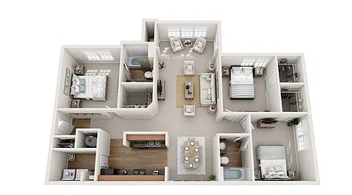 Floor plan Mezzanine with Sunroom