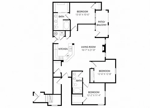 Floor plan Villa Medici/Carrara