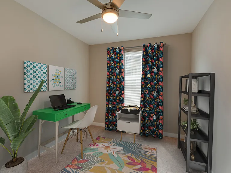 staged office