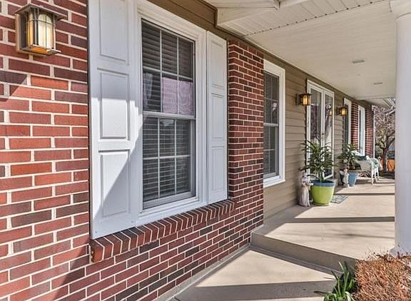 Inviting covered entry porch