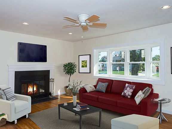 Real wood burning fireplace