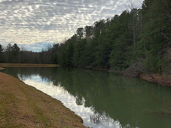 Looking down pond from lot