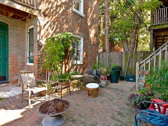 beautiful, shared brick patio