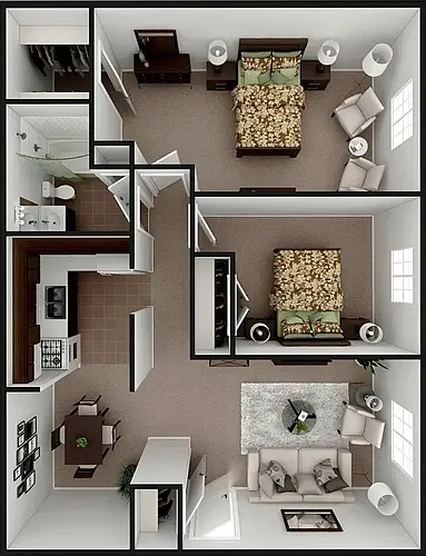 Floor plan Two Bedroom